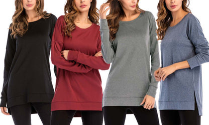 Side Split Loose Casual Jumper