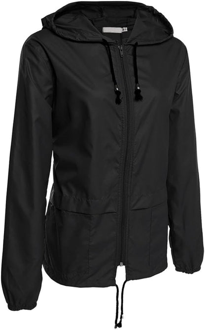 Women's Drawstring Rain Jacket