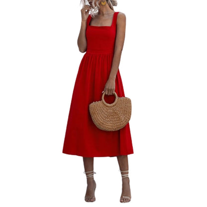 Casual Halter Tank Dress for Women