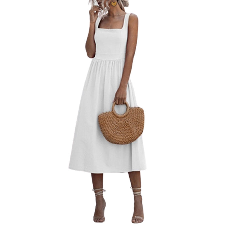 Casual Halter Tank Dress for Women