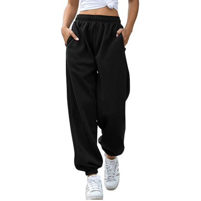 Elastic Jogger Pants with Fleece Lining