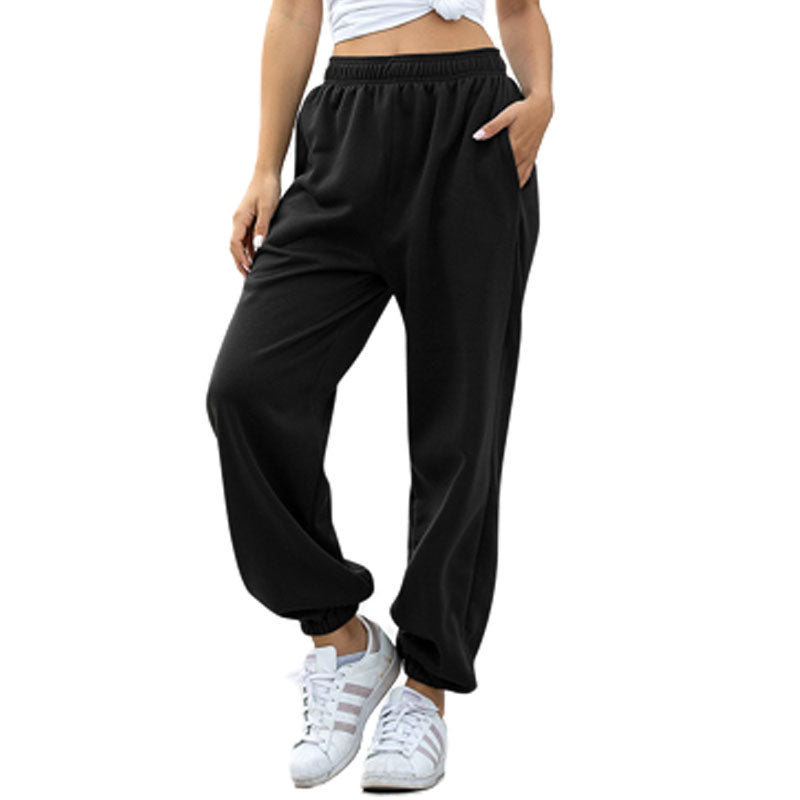 Elastic Jogger Pants with Fleece Lining