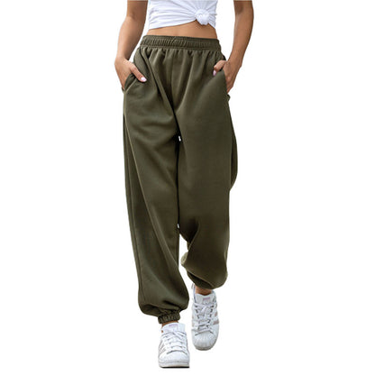 Elastic Jogger Pants with Fleece Lining