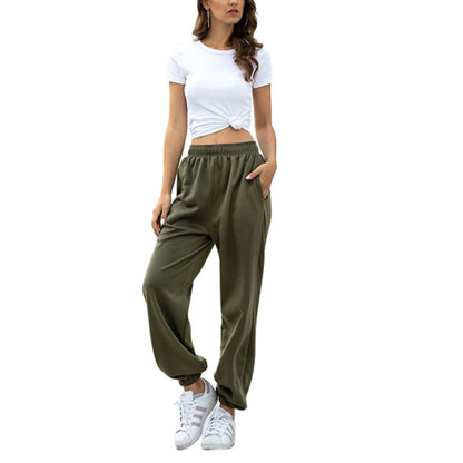 Elastic Jogger Pants with Fleece Lining