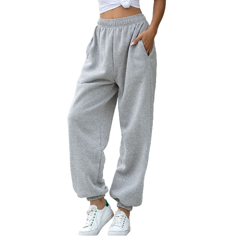 Elastic Jogger Pants with Fleece Lining