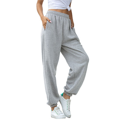 Elastic Jogger Pants with Fleece Lining