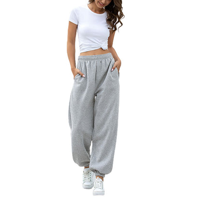 Elastic Jogger Pants with Fleece Lining