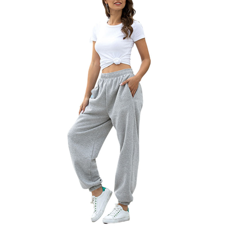 Elastic Jogger Pants with Fleece Lining