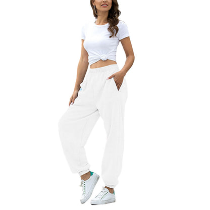 Elastic Jogger Pants with Fleece Lining