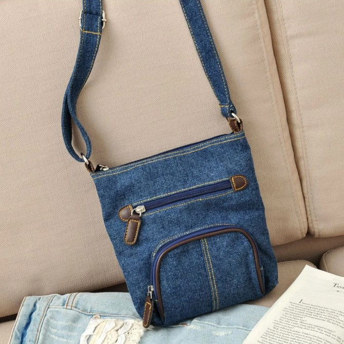 Mini Denim Crossbody Bag