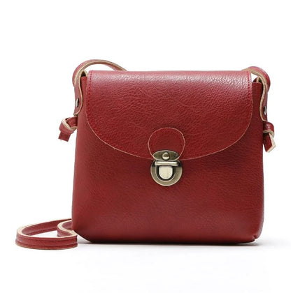 Anti-Theft Genuine Leather Square Crossbody Bag