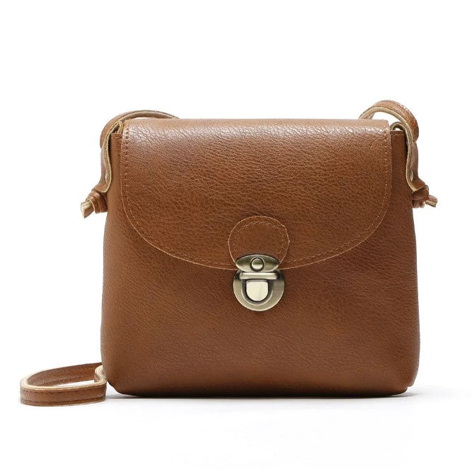 Anti-Theft Genuine Leather Square Crossbody Bag