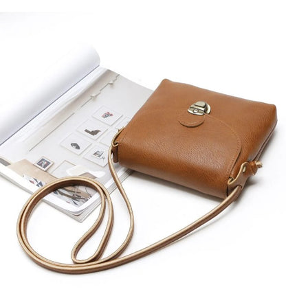 Anti-Theft Genuine Leather Square Crossbody Bag