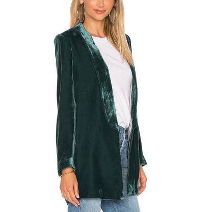 Pleuche Casual Cardigan Coat