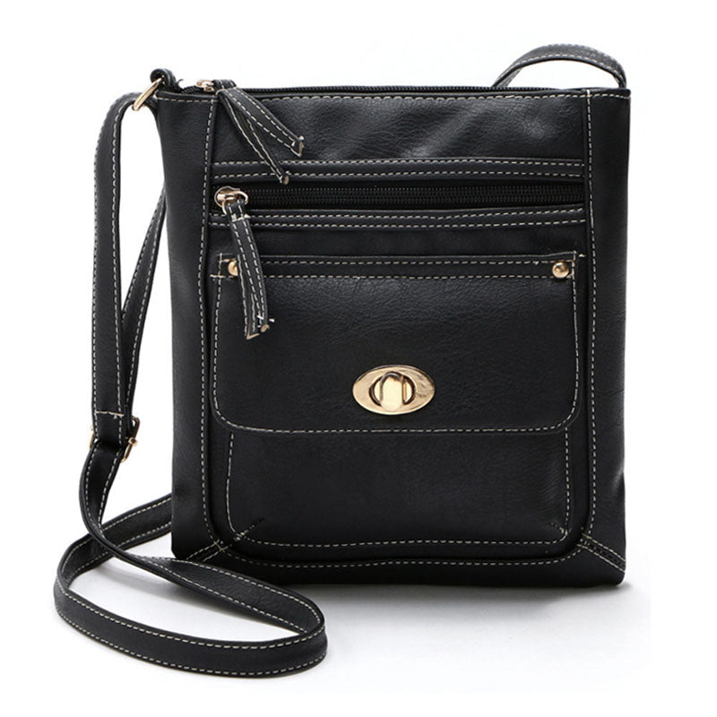 Vegan Cross-Body Bag with Clasp