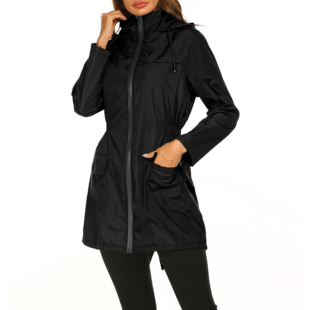 Women's Midi-Length Rain Jacket