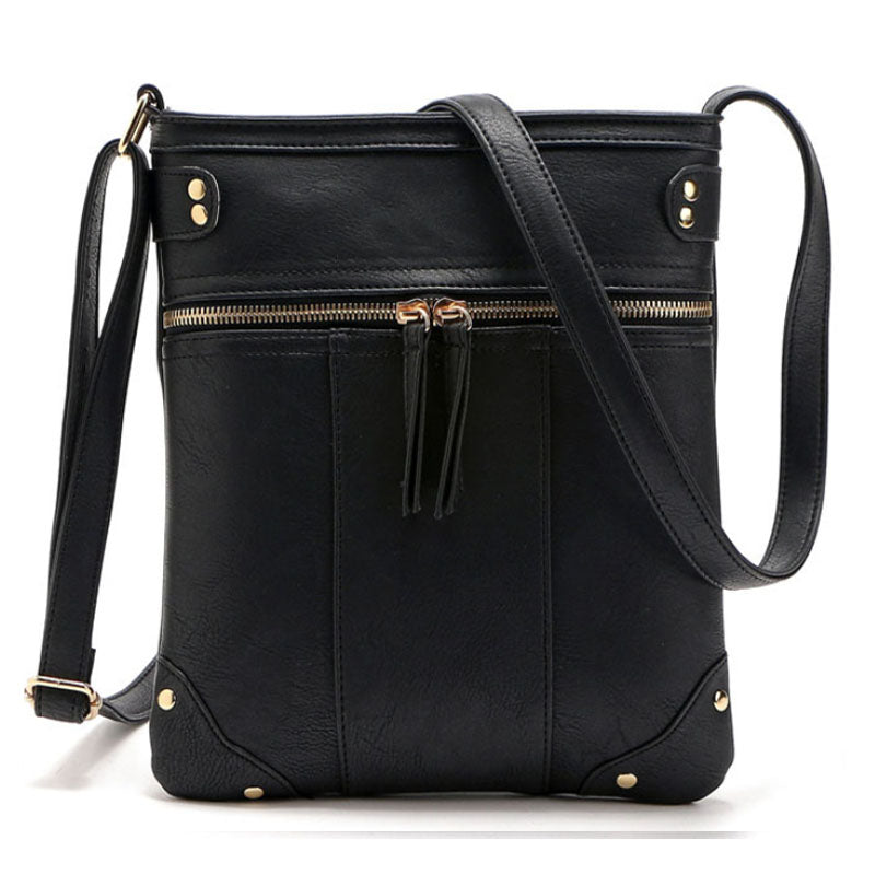 Vegan Women's Rivet Crossbody Bag