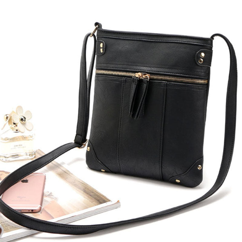 Vegan Women's Rivet Crossbody Bag