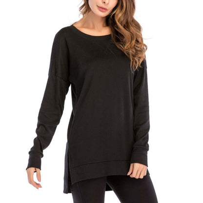 Side Split Loose Casual Jumper