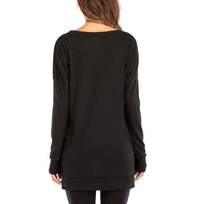 Side Split Loose Casual Jumper