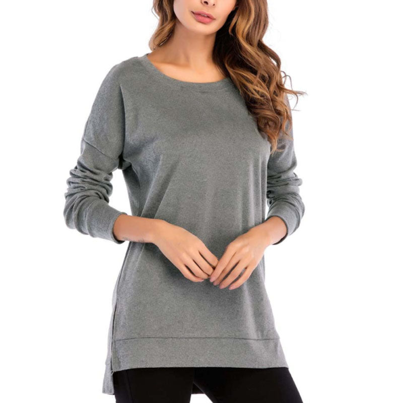 Side Split Loose Casual Jumper