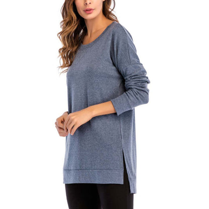 Side Split Loose Casual Jumper