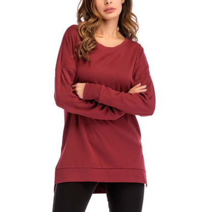 Side Split Loose Casual Jumper