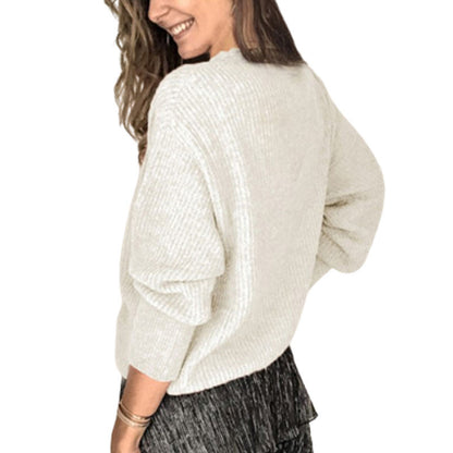 Lace V-Neck Pullover Sweater