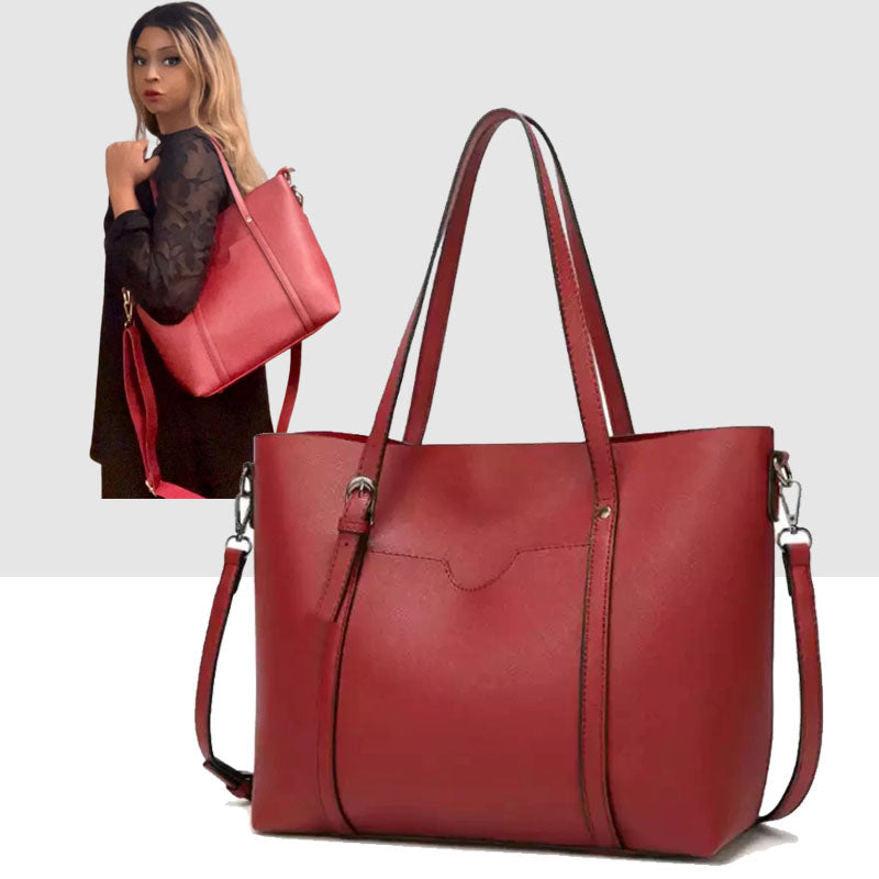 Soft Vegan Leather Tote Bag