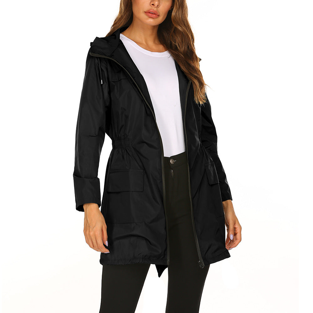 Women's Midi-Length Rain Jacket