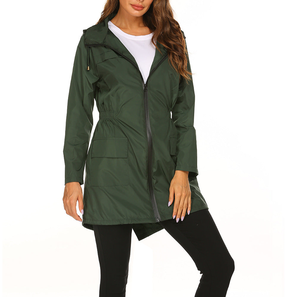 Women's Midi-Length Rain Jacket