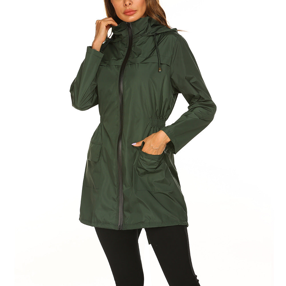 Women's Midi-Length Rain Jacket