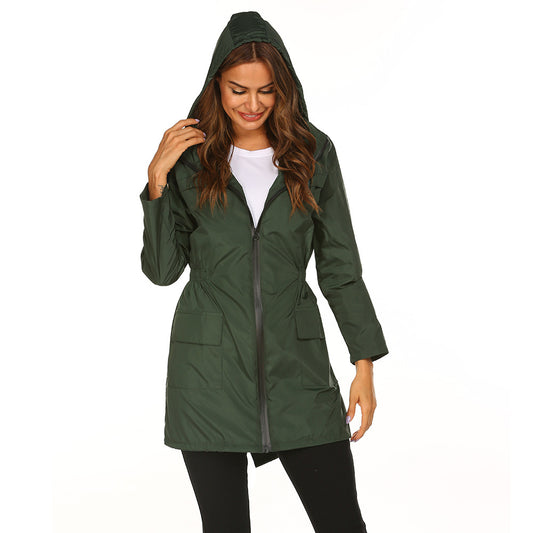 Women's Midi-Length Rain Jacket