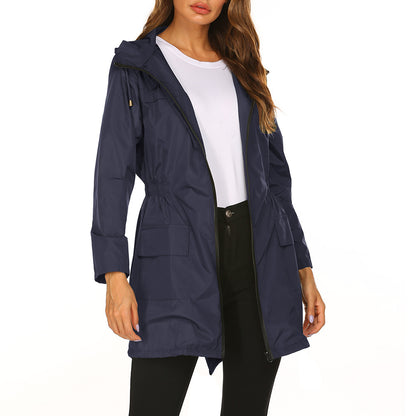 Women's Midi-Length Rain Jacket