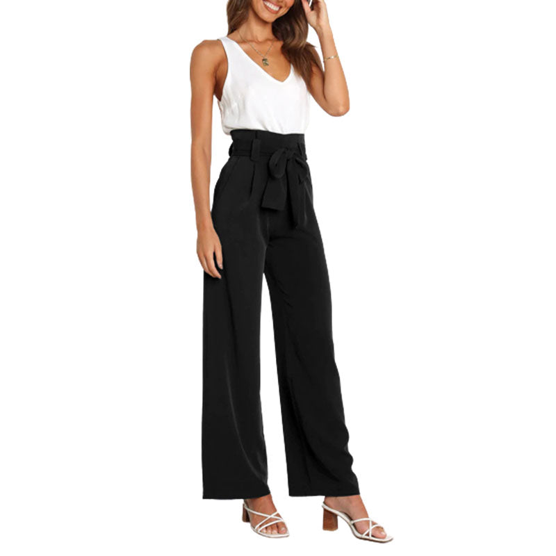 Wide Leg Pants with Belt