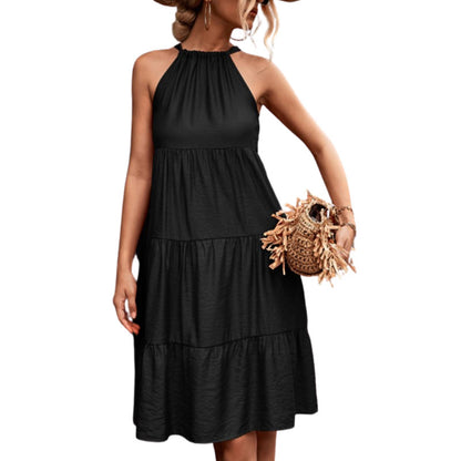 Women's Summer Halter Neck Sleeveless Mini Dress